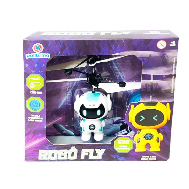 Mini Drone Robô Voador Azul Voa de Verdade Brinquedo - Robomix