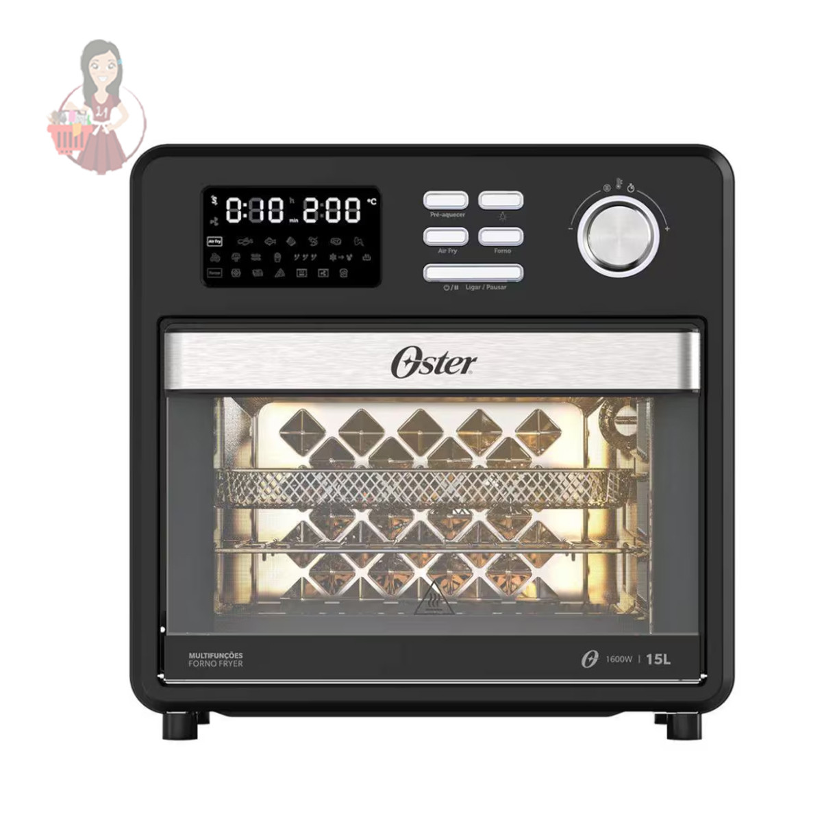 Fritadeira AirFryer e Forno Multifunções Compact Oster 15L