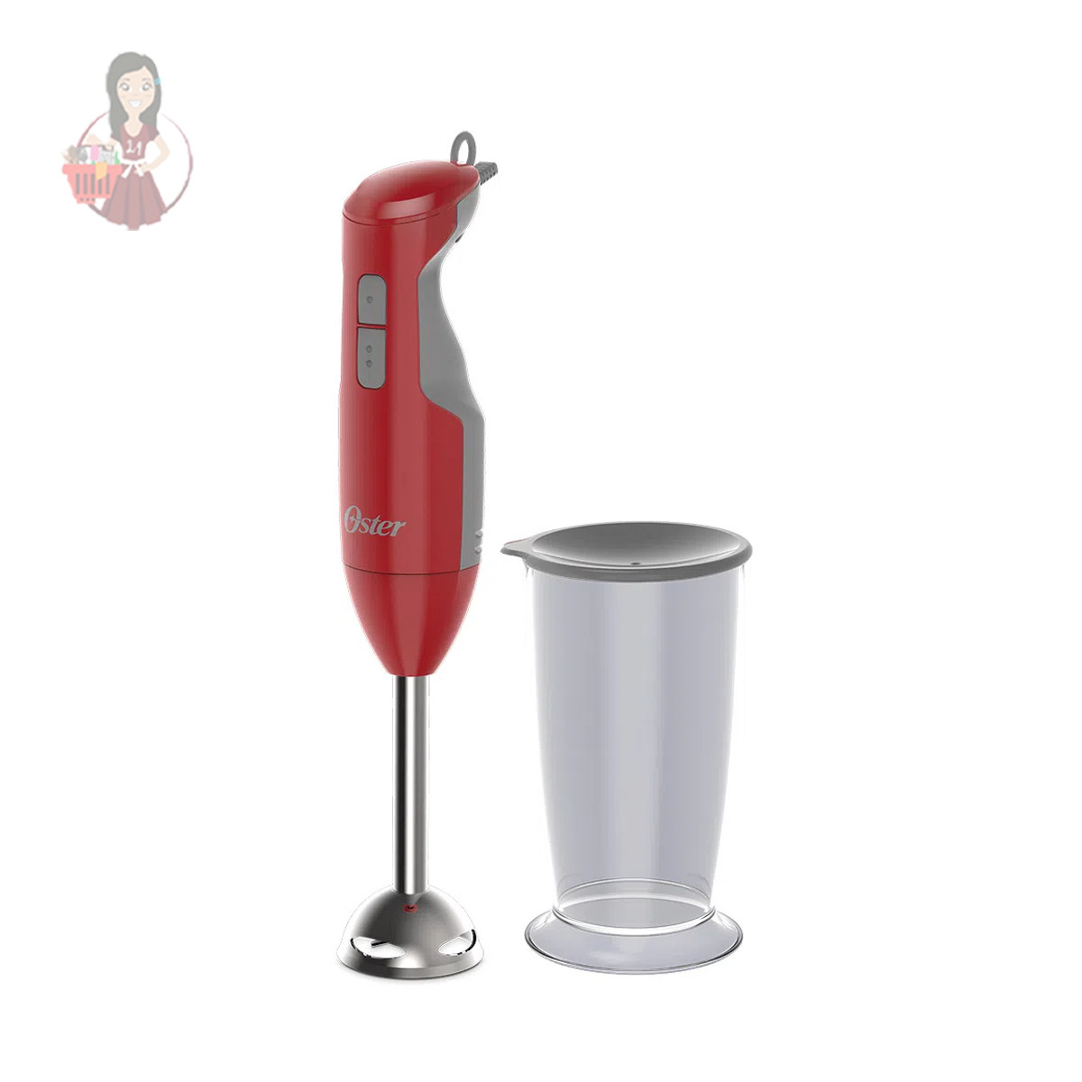 Mixer Oster 127v Versatile Vermelho Haste Em Aço Inox