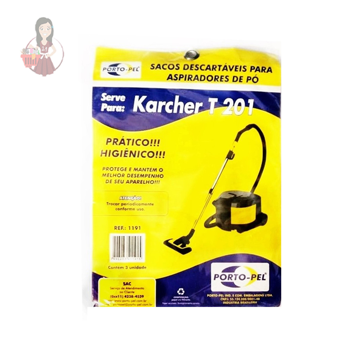 Sacos Para Aspiradores de Pó Karcher T 201.