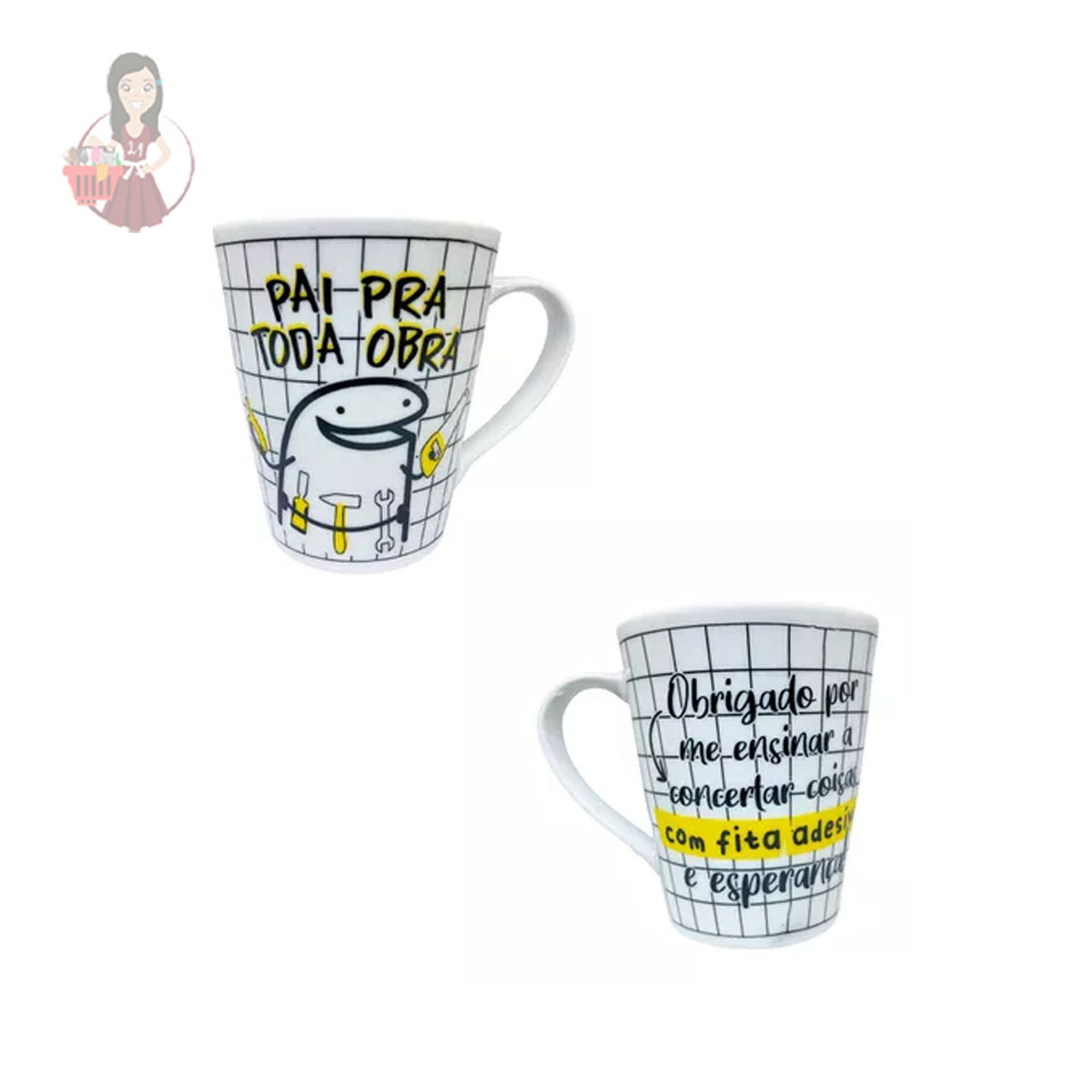 Caneca De Porcelana Para Dos Pais 290ml