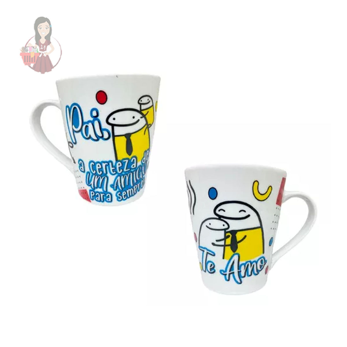 Caneca De Porcelana Para Dos Pais 290ml